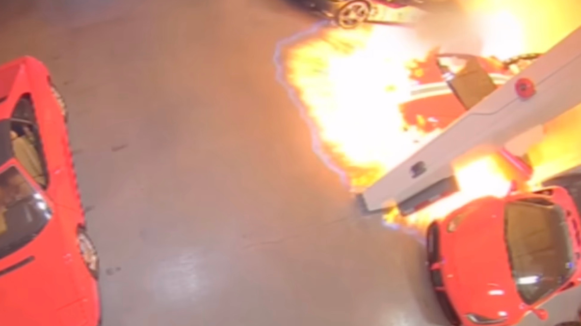 Ferrari Dealership Explosion That Nearly Killed Customer Revealed In New Video 