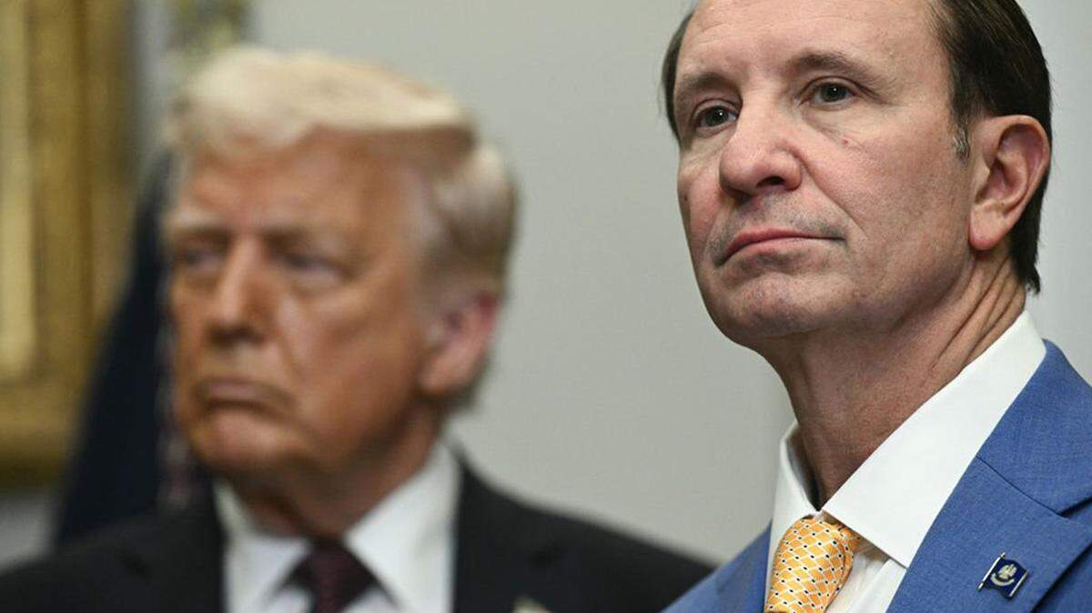 President Donald Trump and Louisiana Gov. Jeff Landry attend a 2025 event at the White House. On Thursday, Landry suspended the state’s May 16 congressional primary election just two days before early voting was set to begin, acting a day after the U.S. Supreme Court deemed the state’s voting map illegal and gutted a key part of the landmark Voting Rights Act.