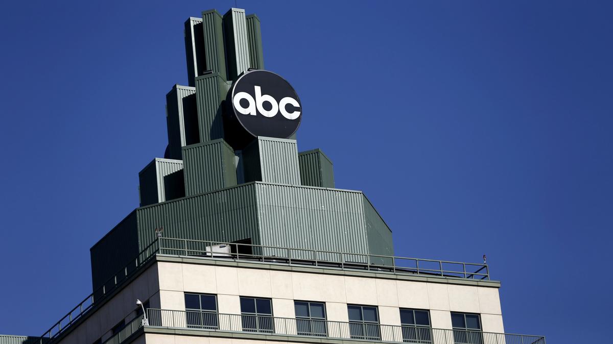 A logo for ABC is pictured atop a building in Burbank, California February 5, 2014. REUTERS/Mario Anzuoni