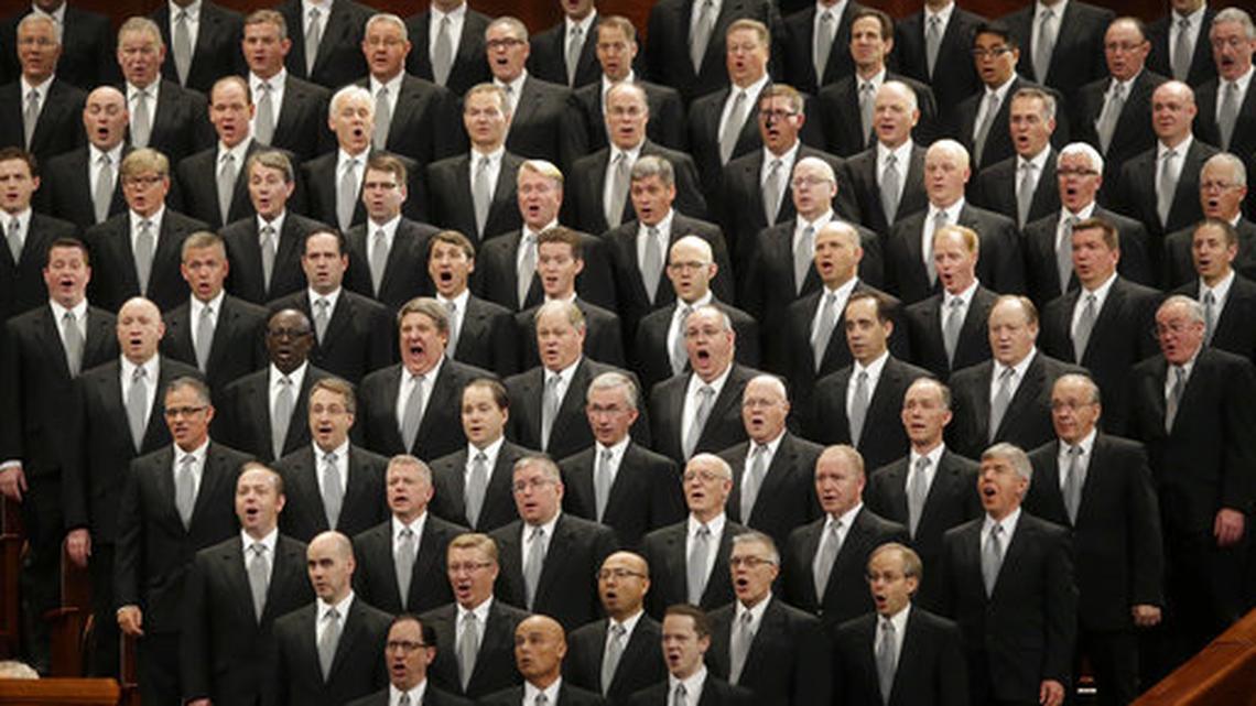 On April 2, 2016, The Mormon Tabernacle Choir performs during the opening session of the two-day Mormon church conference in Salt Lake City. The well-known choir was renamed Friday, Oct. 5, 2018, to strip out the word “Mormon” in a move showing the faith’s new president is serious about ending shorthand names for the religion that have been used for generations by church members and previously promoted by the church. The gospel singing group will now be called “The Tabernacle Choir at Temple Square,” The Church of Jesus Christ of Latter-day Saints said in a statement.