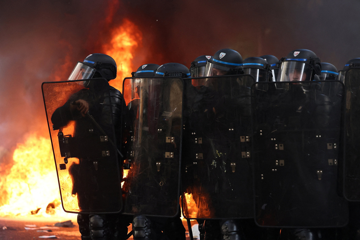 Police fire teargas as French school protests cause 'heaviest toll in ...