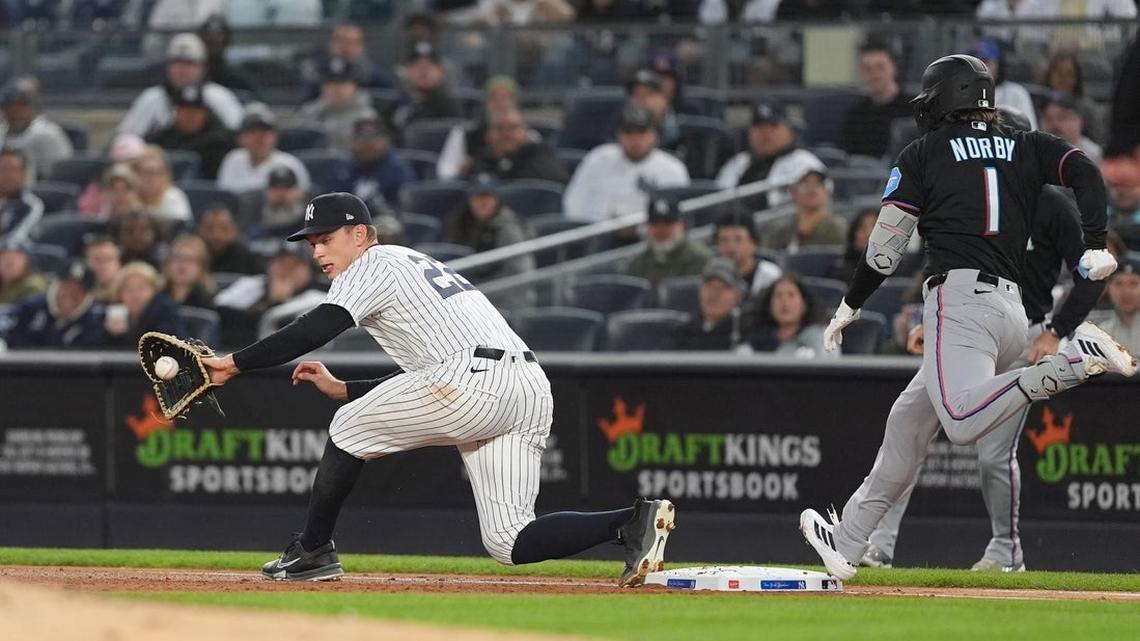 Yankees rally past Marlins, win 4th straight and improve to 7-1