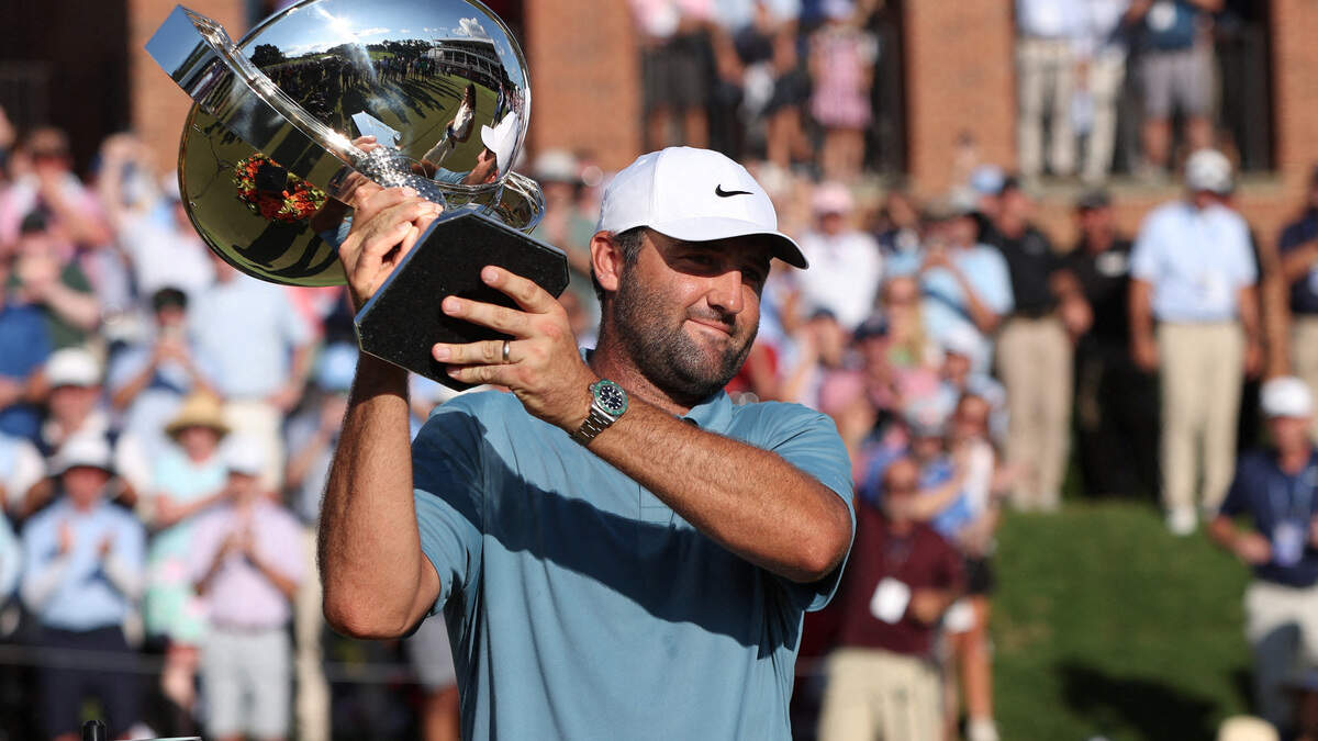 Scheffler wins 2nd FedEx Cup title, passes Tiger Woods on money list