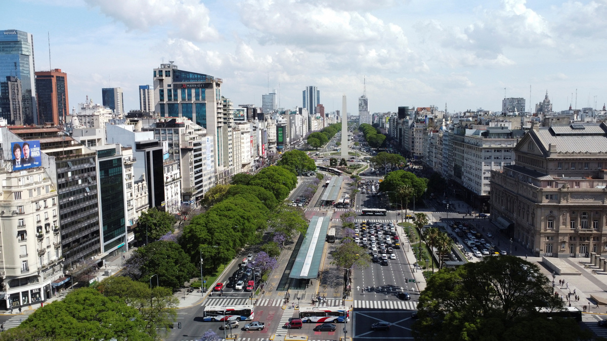 A general view of the Obelisk in Buenos Aires, Argentina November 15, 2023. REUTERS/Agustin Marcarian