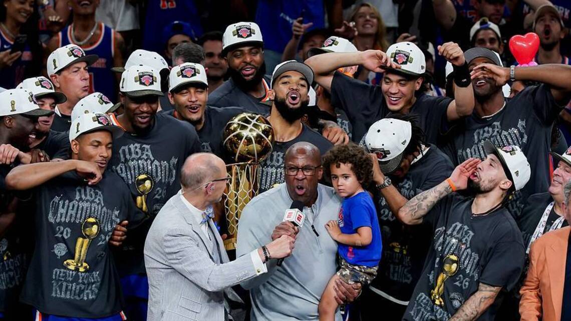 Best Moments From Knicks' Postgame Celebration After Winning NBA Championship Over Spurs