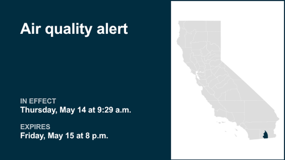 Ozone pollution alert affecting Imperial Valley Friday 