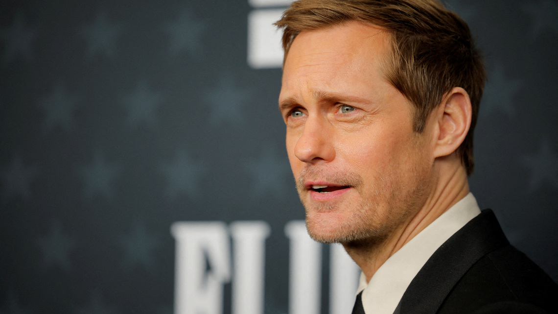 Woven costume in offbeat 'Wicker' movie is a 'masterpiece,' says actor Skarsgard