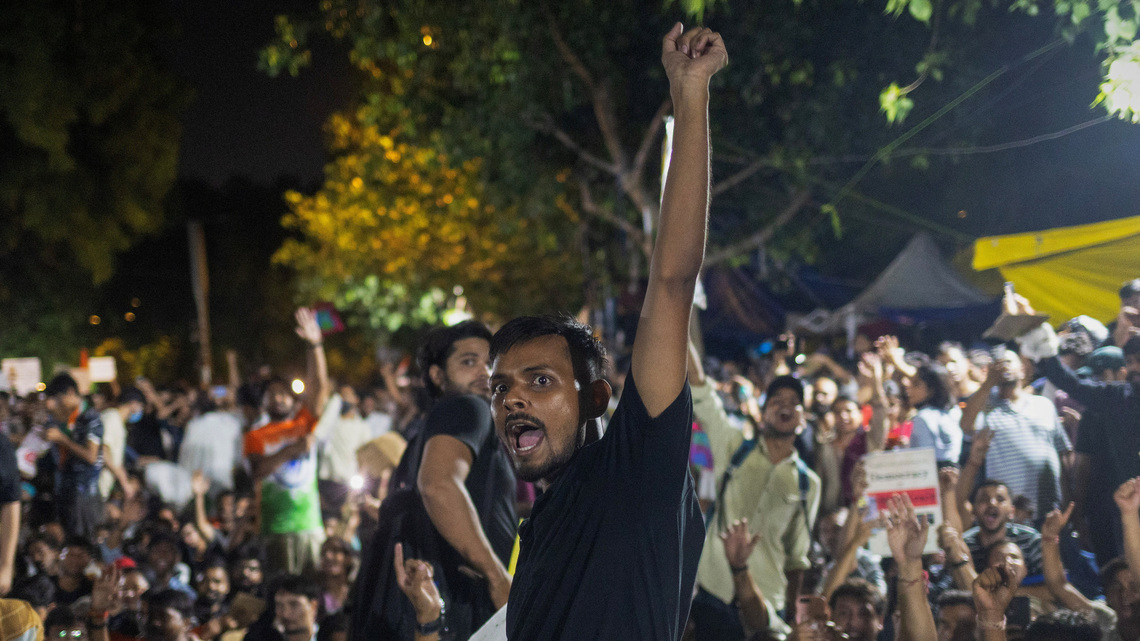 Thousands protest in India after clashes, despite Modi assuring action on exams 