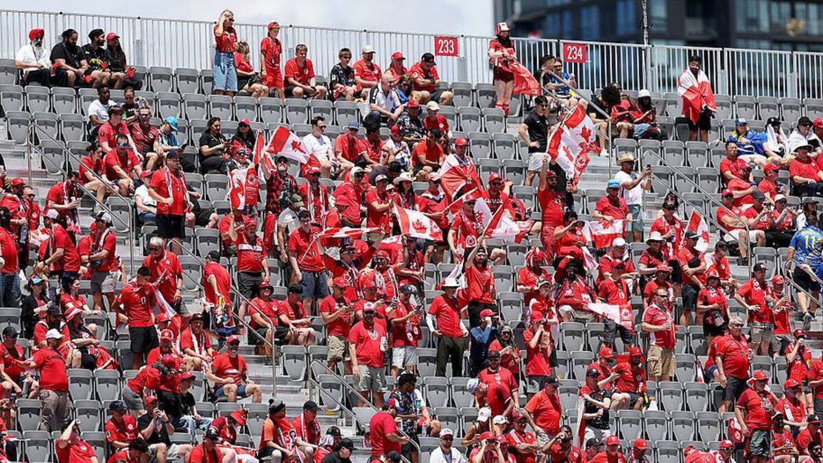  Jesse March asked Canada fans to wear red at BMO Field. | Ezra Shaw/FIFA/Getty Images 