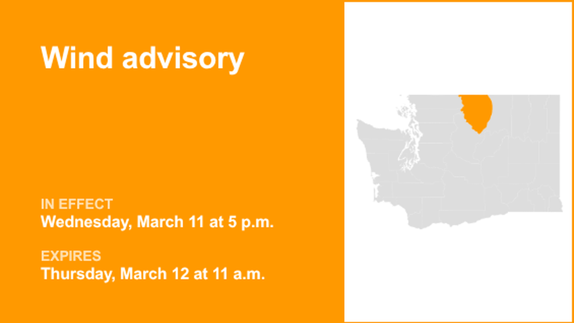 UPDATE: Western Okanogan County under a wind advisory until Thursday midday 