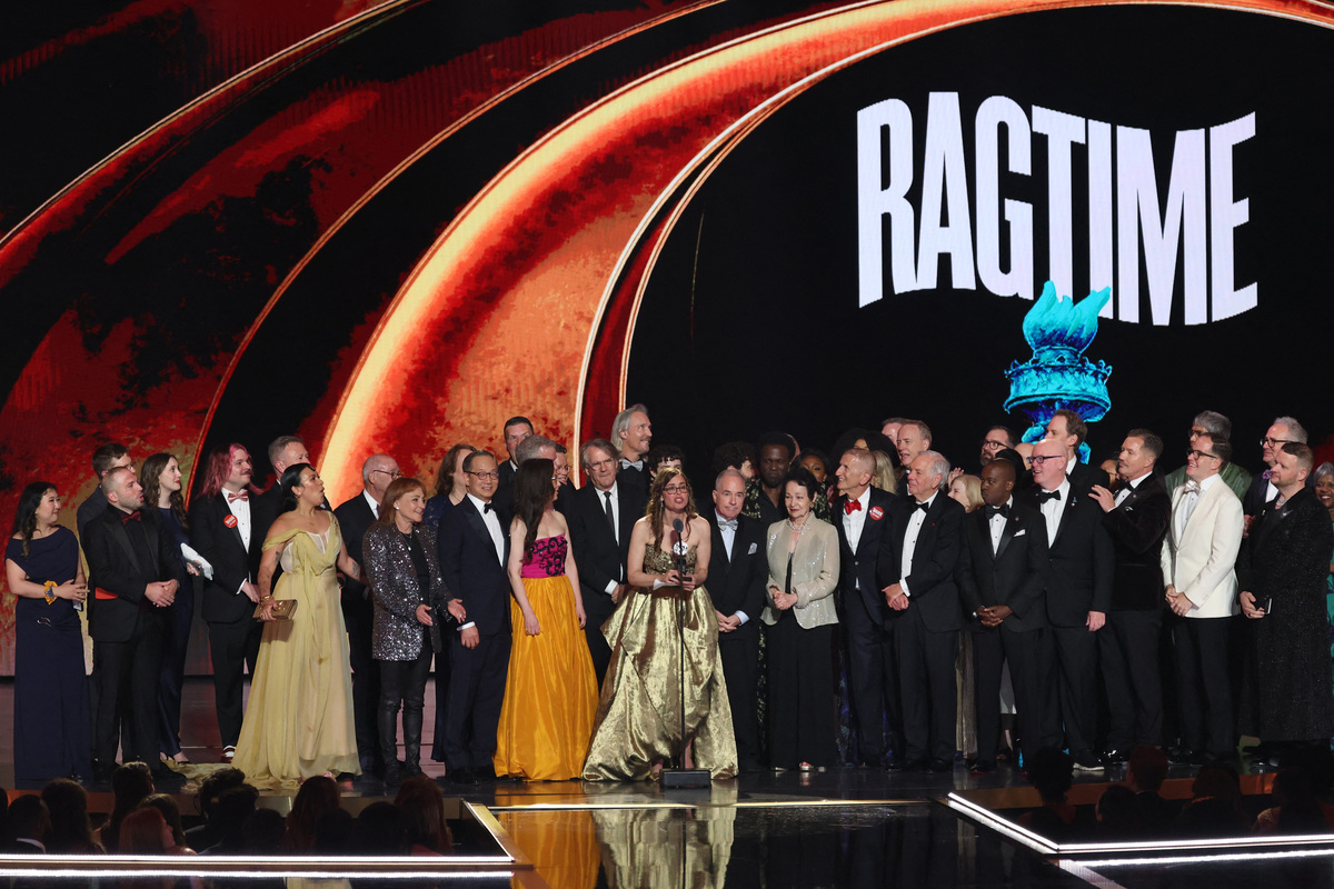 Lear deBessonet accepts the award for Best Revival of a Musical for Ragtime during the 79th Annual Tony Awards in New York City, U.S., June 7, 2026. REUTERS/Brendan McDermid