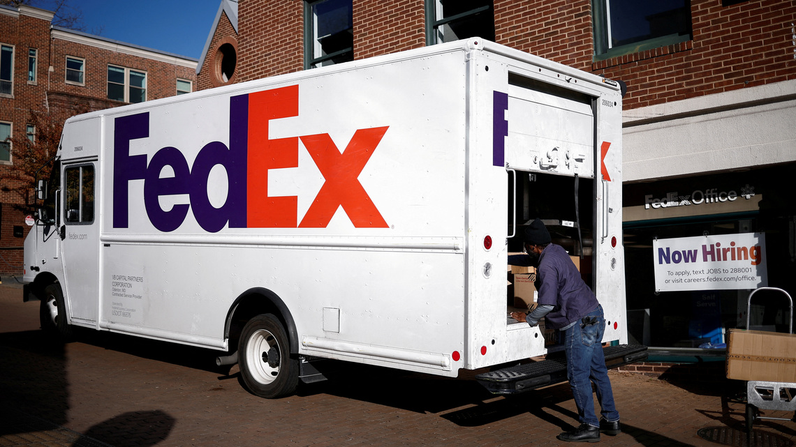 FedEx margins decline, shares fall despite bigger than expected quarterly profit  