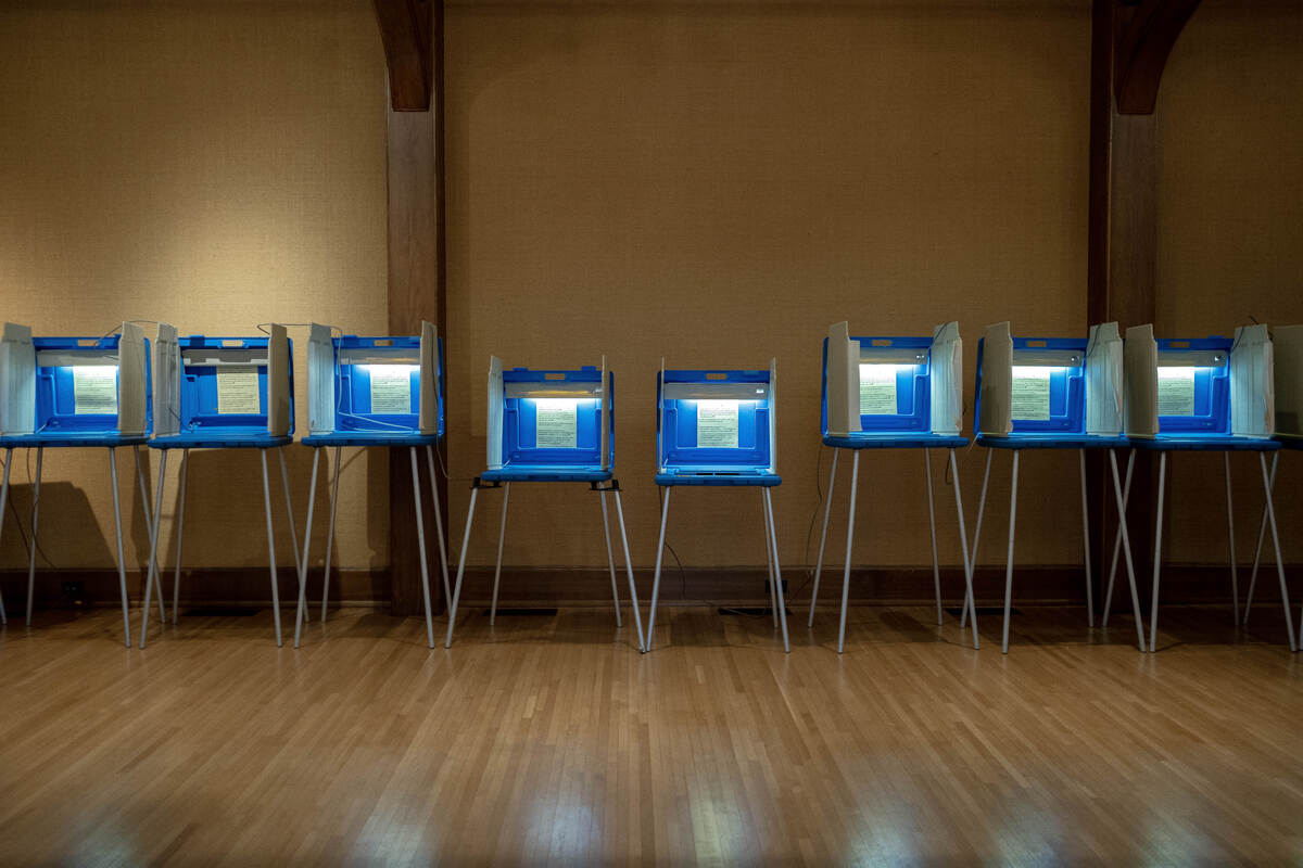 FILE -- Voters cast their Democratic primary ballots in Milwaukee, Wis., on April 2, 2024. With allies now positioned in key roles throughout the government, Donald Trump has trained the full arsenal of the federal system on sowing doubt about the security of the country's election systems. (Jim Vondruska/The New York Times)