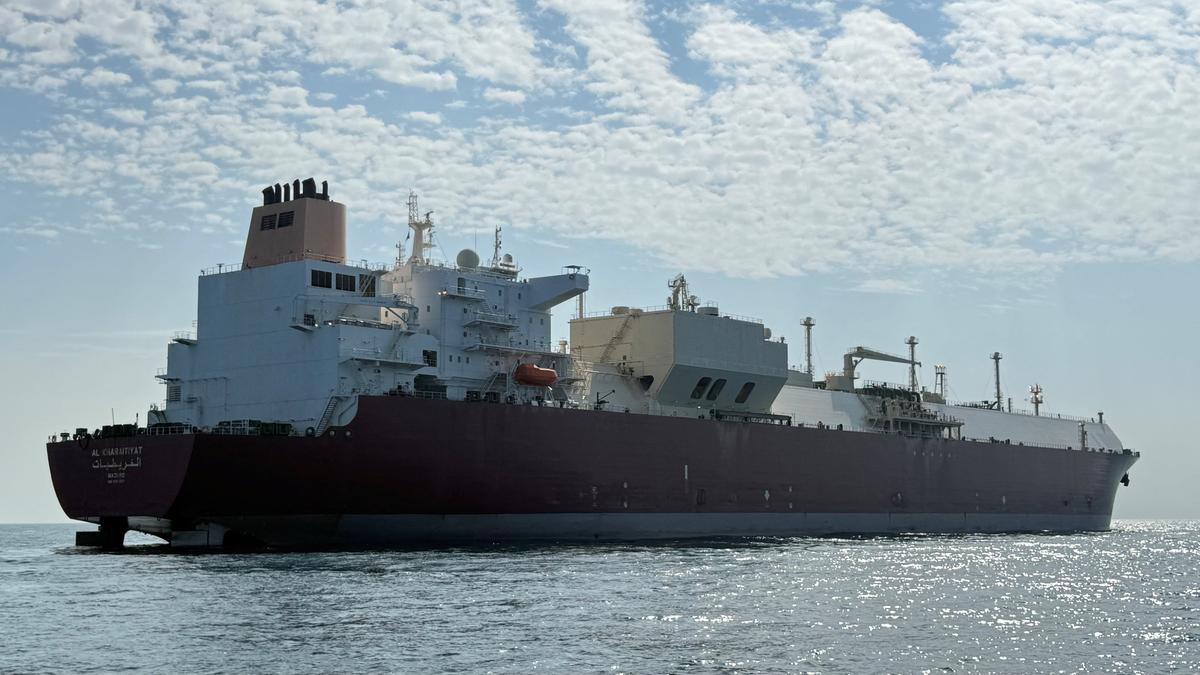 A photo taken on December 5, 2025, of Al Kharaitiyat vessel, which data shows it was sailing towards the Strait of Hormuz on Saturday, May 9, 2026, after departing Qatar's Ras Laffan en route to Port Qasim in Pakistan, in this picture obtained from social media.  Obtained by Reuters/via REUTERS THIS IMAGE HAS BEEN SUPPLIED BY A THIRD PARTY. NO RESALES. NO ARCHIVES.  VERIFICATION: - Location not verified - Identity of the vessel confirmed as al kharaitiyat vessel by its structure, color and International Maritime Organisation (IMO) number which matched archive images - Date confirmed by the original files metadata
