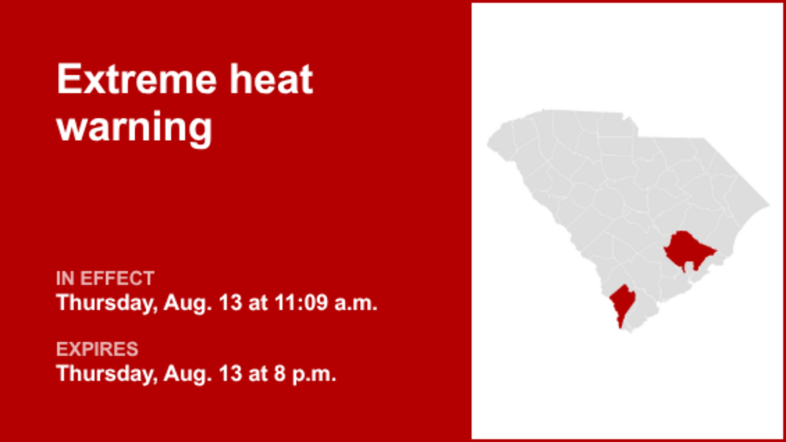 UPDATE: Inland Berkeley and Inland Jasper under an extreme heat warning until Friday evening 