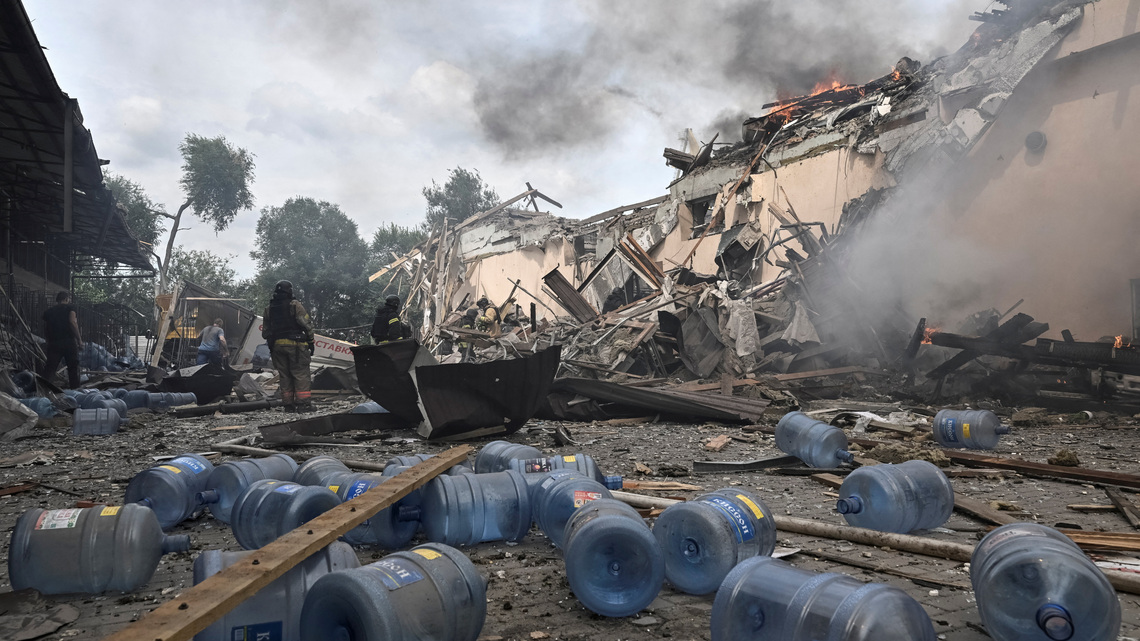 Twelve dead in attack on holiday camp in Russian-held part of Ukraine, officials say 