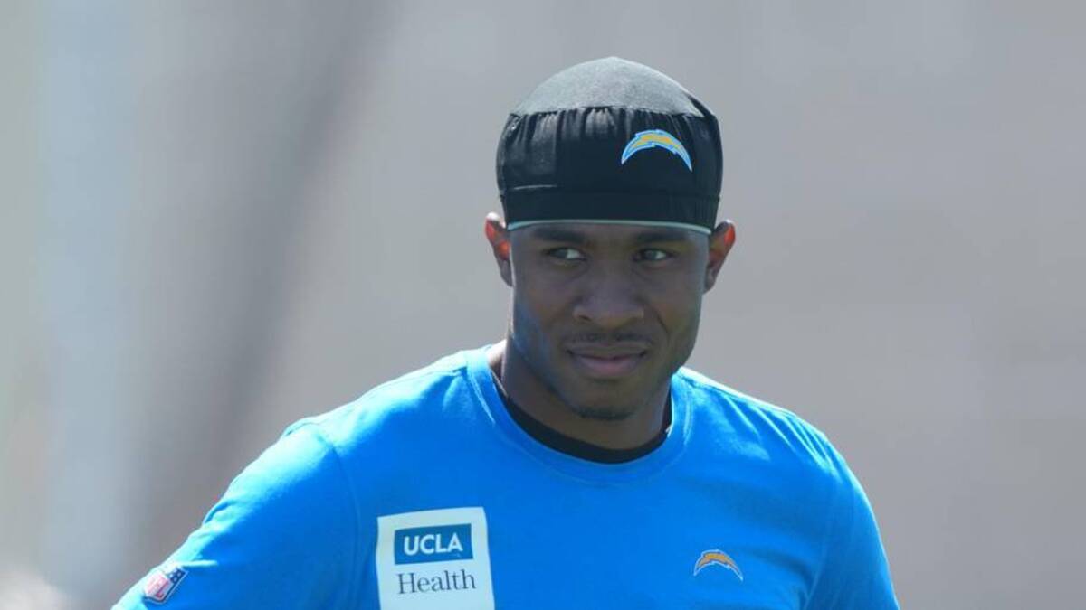  May 19, 2026; El Segundo, CA, USA; Los Angeles Chargers cornerback Eric Rogers (39) during offseason workouts at The Bolt. Mandatory Credit: Kirby Lee-Imagn Images | Kirby Lee-Imagn Images 