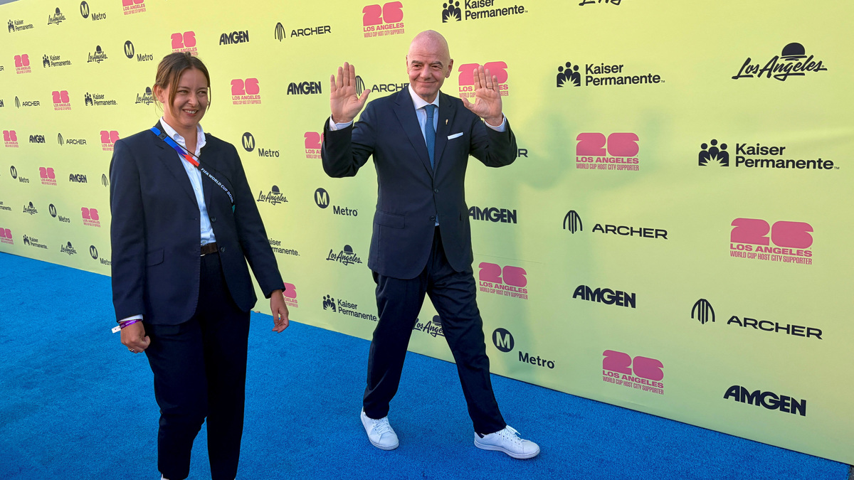 FIFA President Gianni Infantino attends a World Cup kickoff party at the LA Memorial Coliseum, in Los Angeles, California, U.S., June 9, 2026. REUTERS/ Rory Carroll