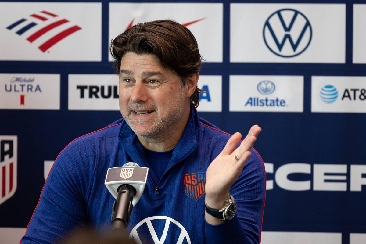  Head Coach Mauricio Pochettino of the United States Press conferences during the USMNT training at Children's Healthcare of Atlanta Training Ground on March 27, 2026 in Marietta, Georgia. (Photo by John Dorton/ISI Photos/USSF/Getty Images) Photo by John Dorton/ISI Photos/USSF/Getty Images