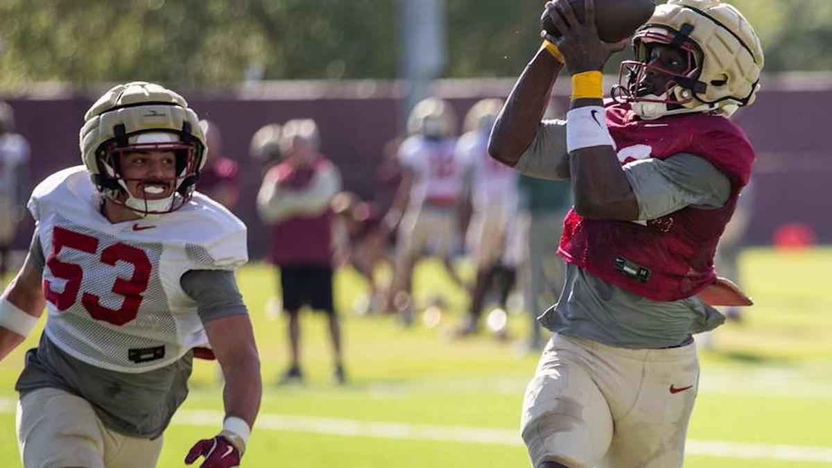  The Florida State Seminoles football team at practice for the upcoming season on Thursday, April 9, 2026. | Alicia Devine/Tallahassee Democrat / USA TODAY NETWORK via Imagn Images 