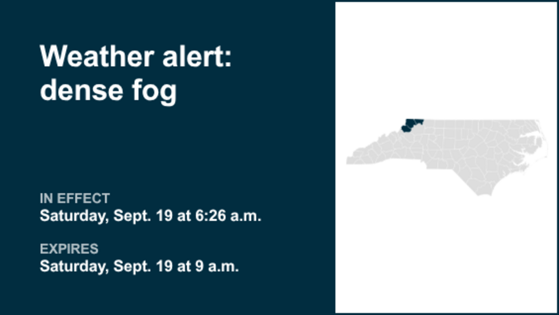 Prepare for dense fog in NC High Country Saturday morning 