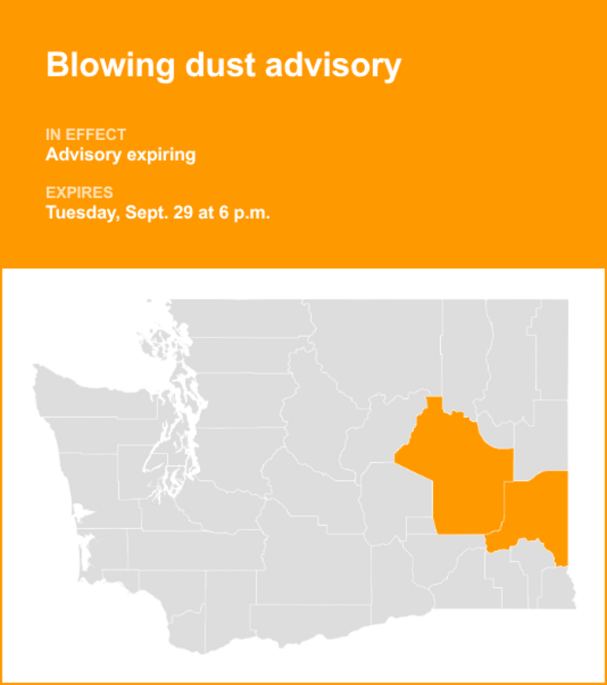 UPDATE: The blowing dust advisory is anticipated to expire at 6 p.m ...