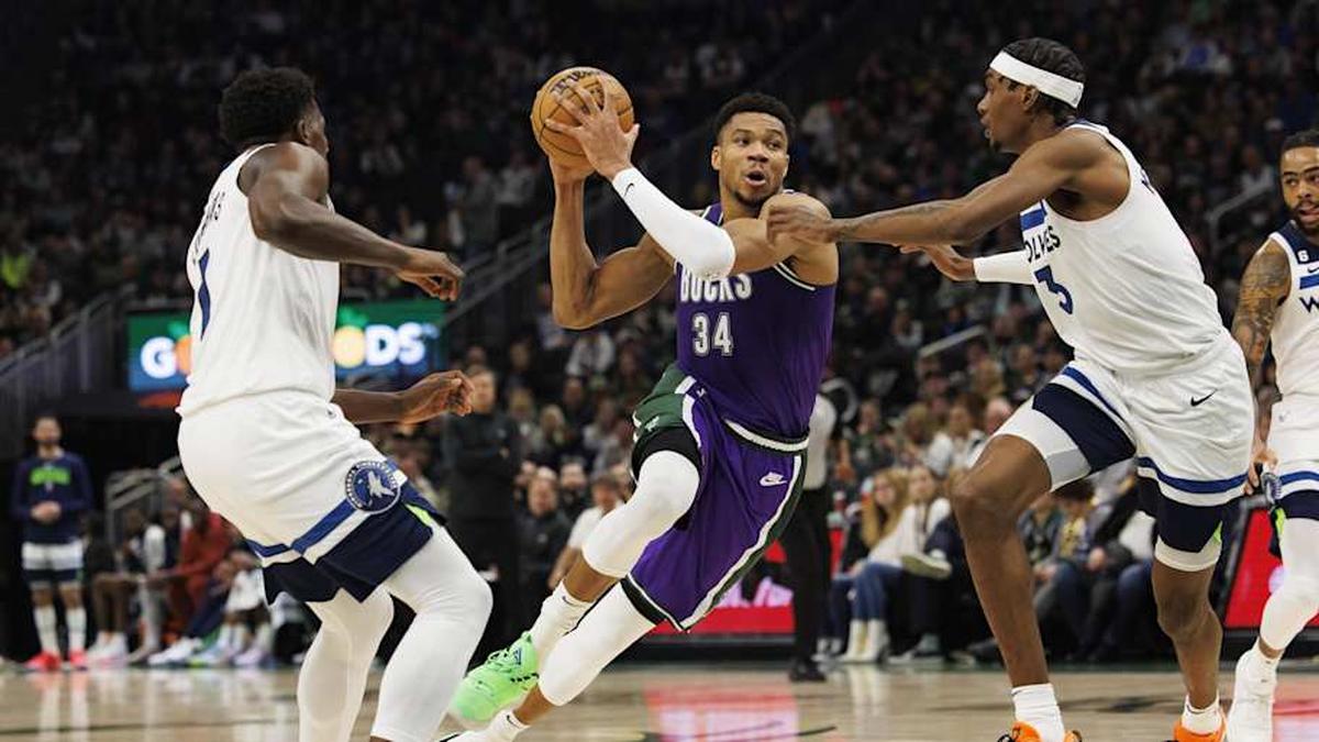  The Timberwolves were reportedly interested in a Giannis Antetokounmpo trade ahead of the February deadline, but they'd have to get creative. | Jeff Hanisch-Imagn Images 