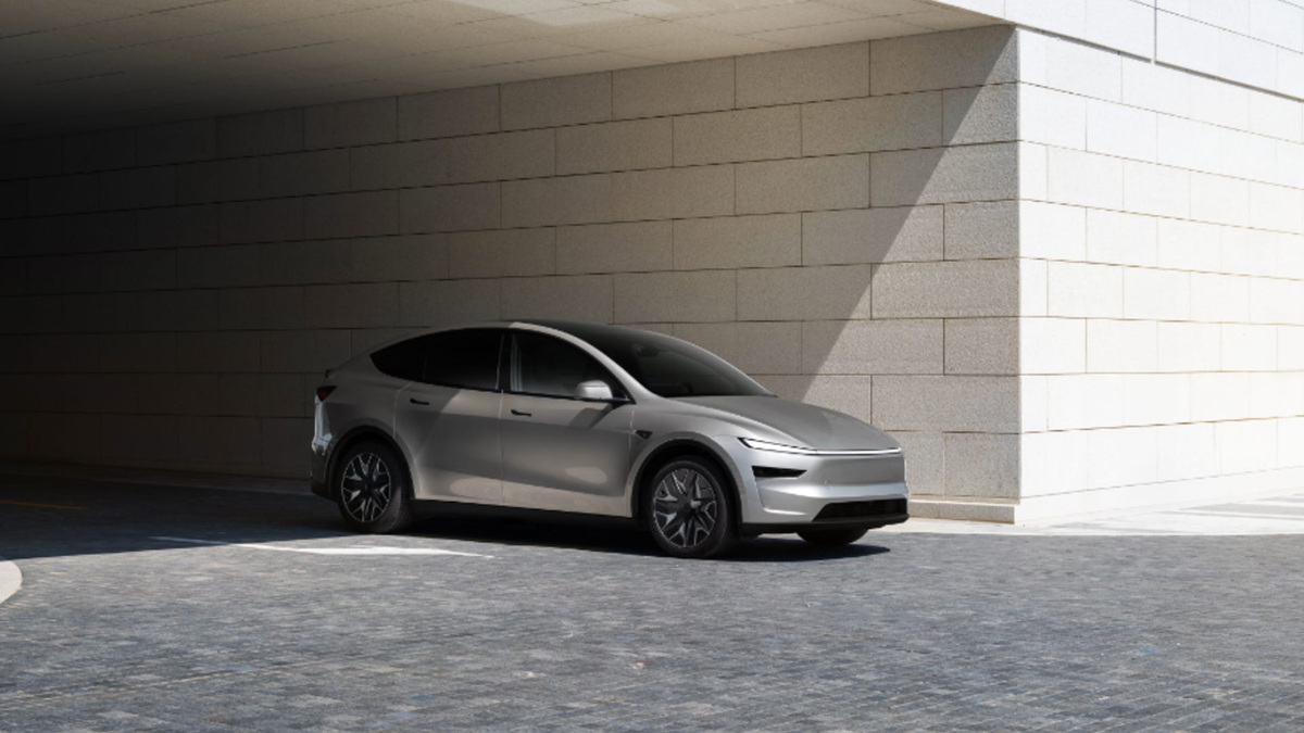 The Tesla Model Y L is parked.