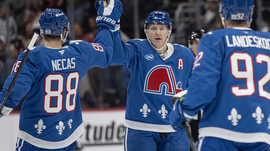 Avalanche star Nathan MacKinnon scores 50 goals for second time in his career 