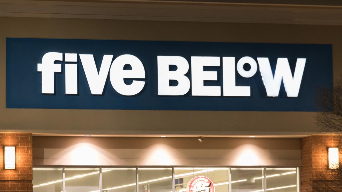Five Below storefront.