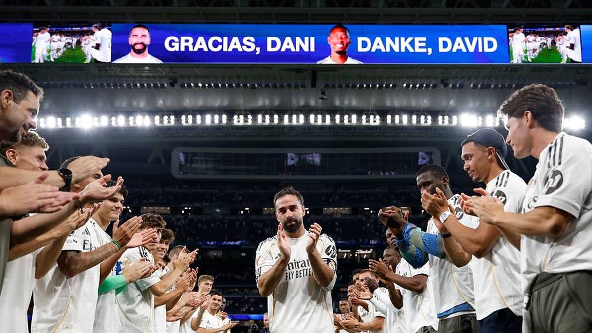  Carvajal was given a grand send-off. | Pedro Castillo/Real Madrid/Getty Images 