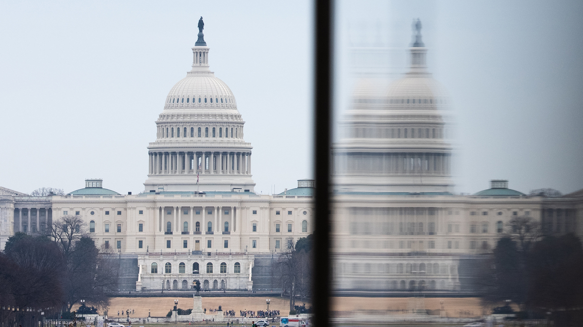 The U.S. Capitol Building viewed from the National Mall on March 8, 2026, in Washington, D.C.