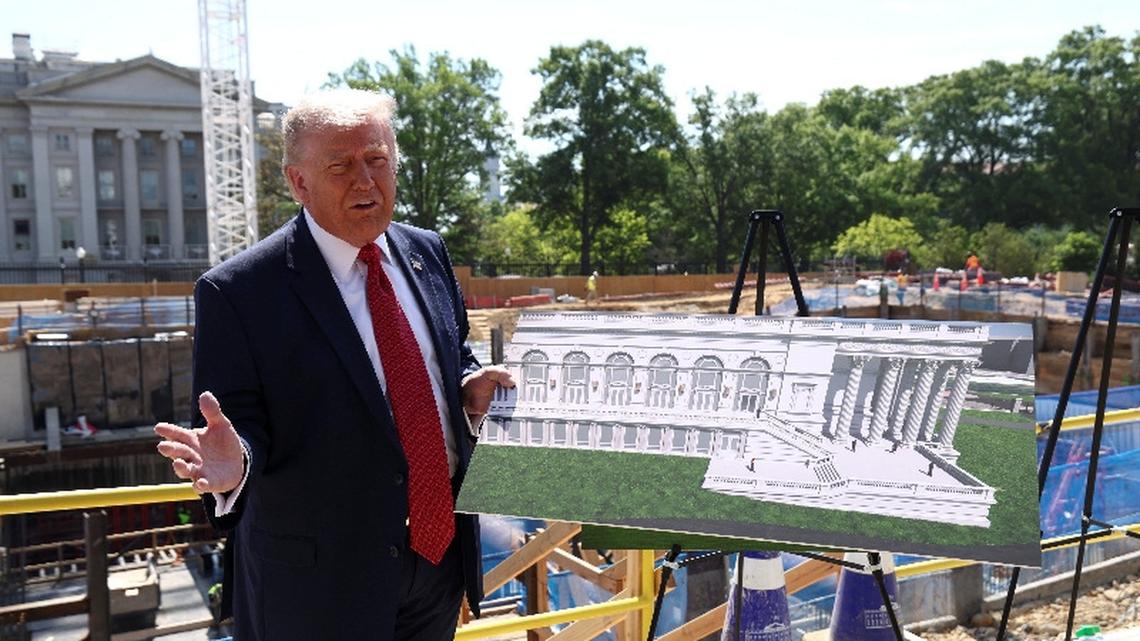 Trump reveals new details of bunker-like ballroom with drone base 