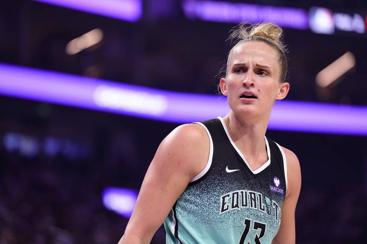 New York Liberty forward Leonie Fiebich (13) Kelley L Cox-Imagn Images