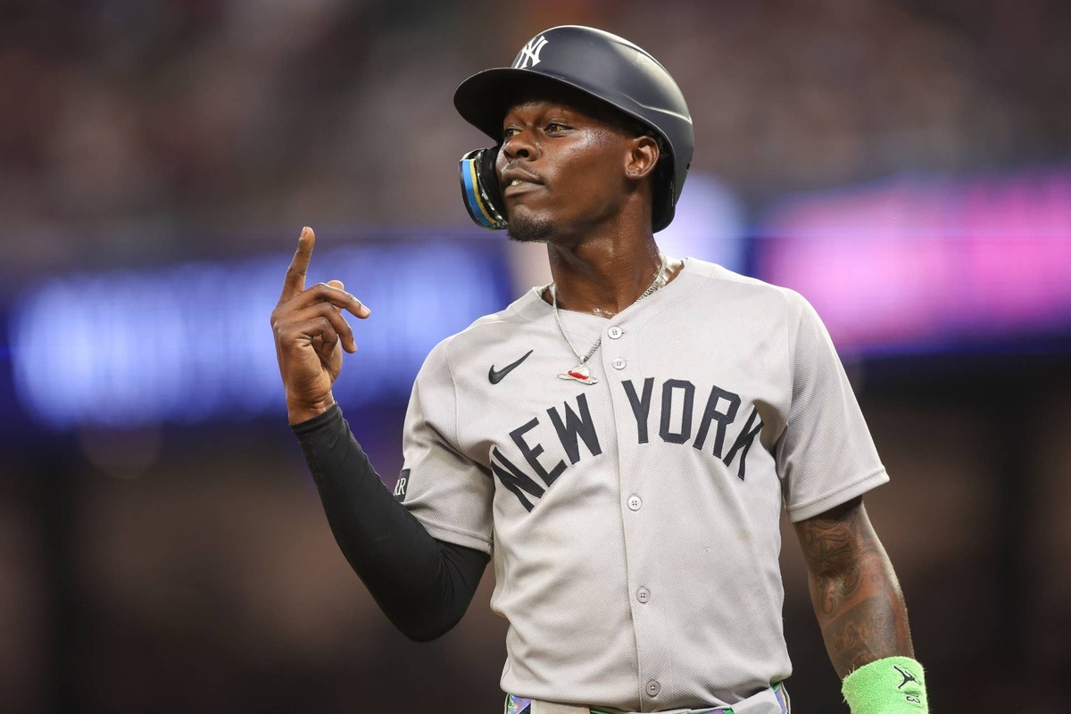  New York Yankees second baseman Jazz Chisholm Jr. (13) Credit: © Brett Davis-Imagn Images