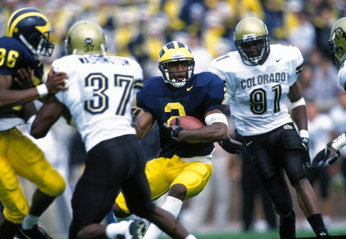  Michigan Wolverines cornerback Charles Woodson in action against the Colorado Buffaloes at Michigan Stadium. SA TODAY Sports