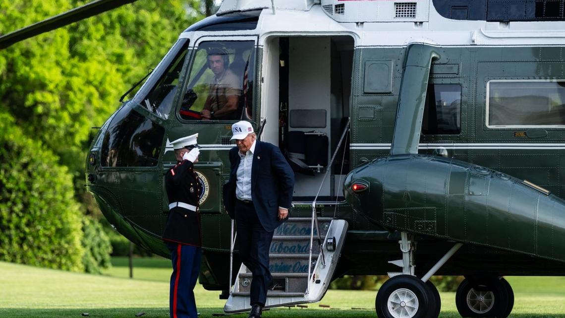 Trump plans helipad on White House's front lawn for Marine One