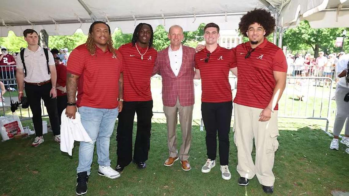 Alabama Team Captains Cement Their Prints at Denny Chimes: Roll Call
