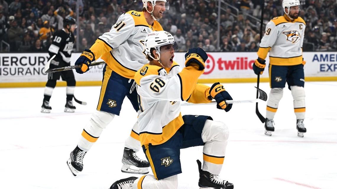 Predators give up big lead, then edge Kings in shootout
