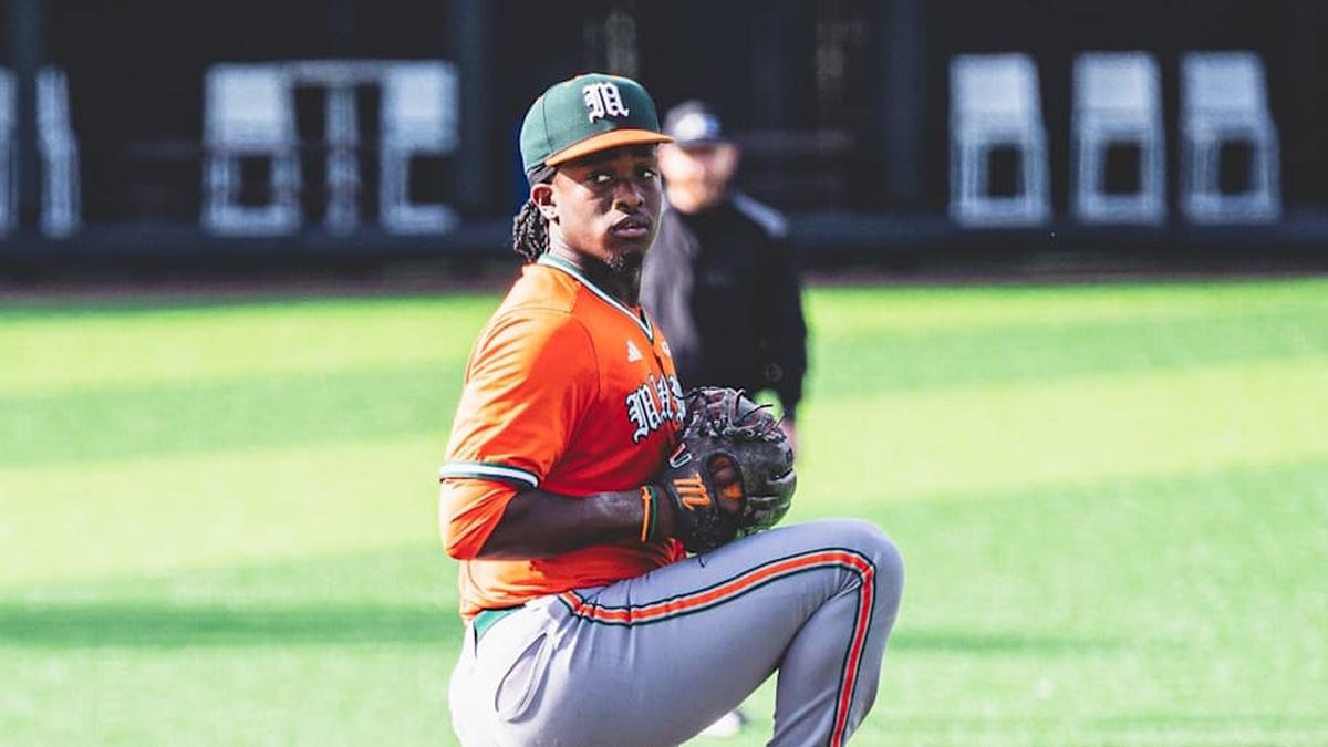  Miami Hurricanes pitcher Rob Evans against the Duke Blue Devils | Miami Hurricanes Athletics 