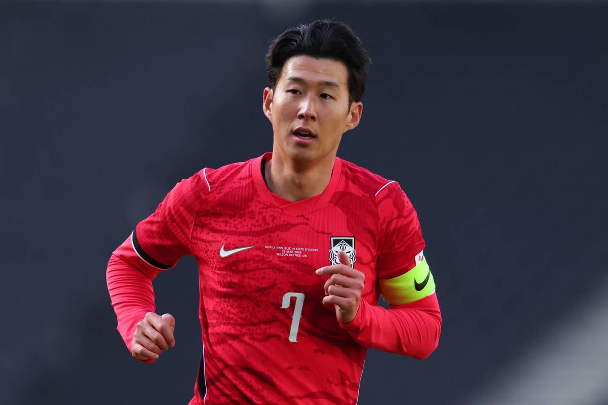  Son Heung-min during an international friendly match between South Korea and Ivory Coast. Photo by Marc Atkins/Getty Images
