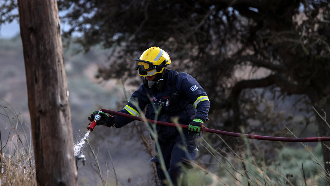 Greek firefighters battle deadly wildfires on Crete for a second day 