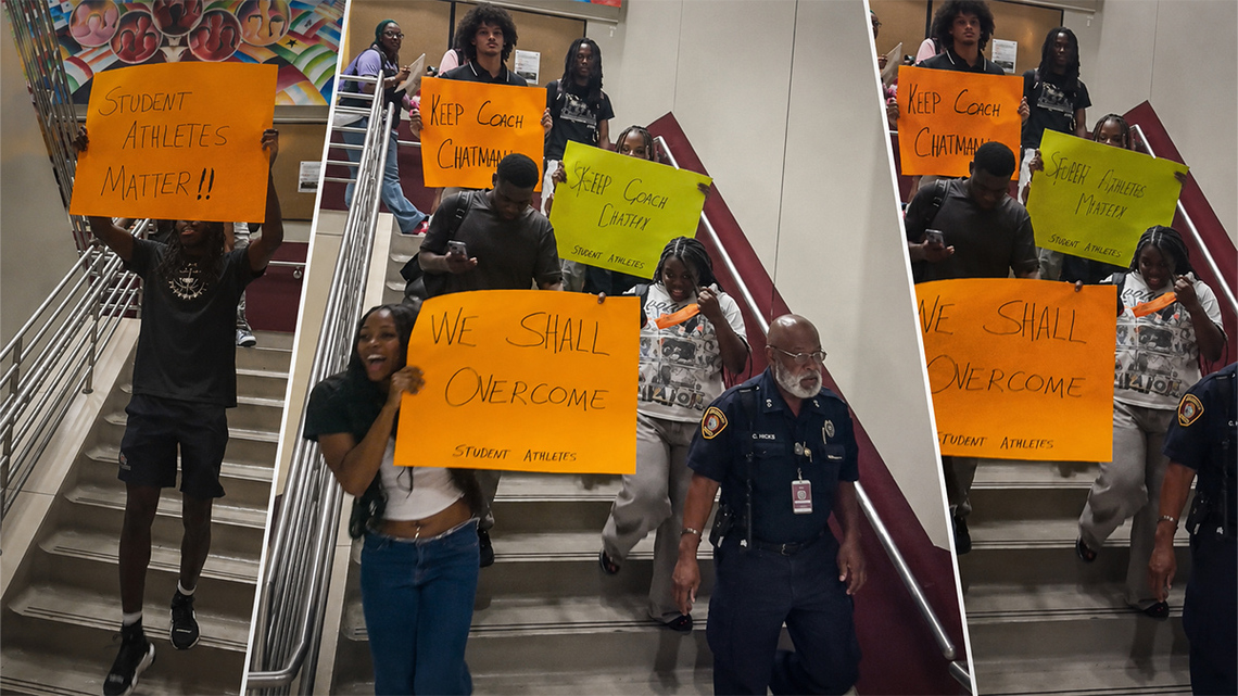 HBCU students/athletes protest upcoming basketball hire 