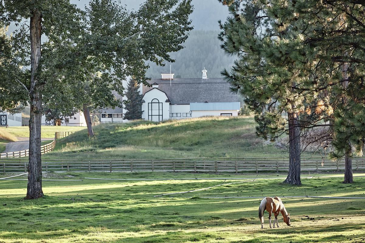 The Chief Joseph Ranch near Darby, Montana, is the filming location for the Dutton Ranch in the television streaming show ‘Yellowstone’Getty