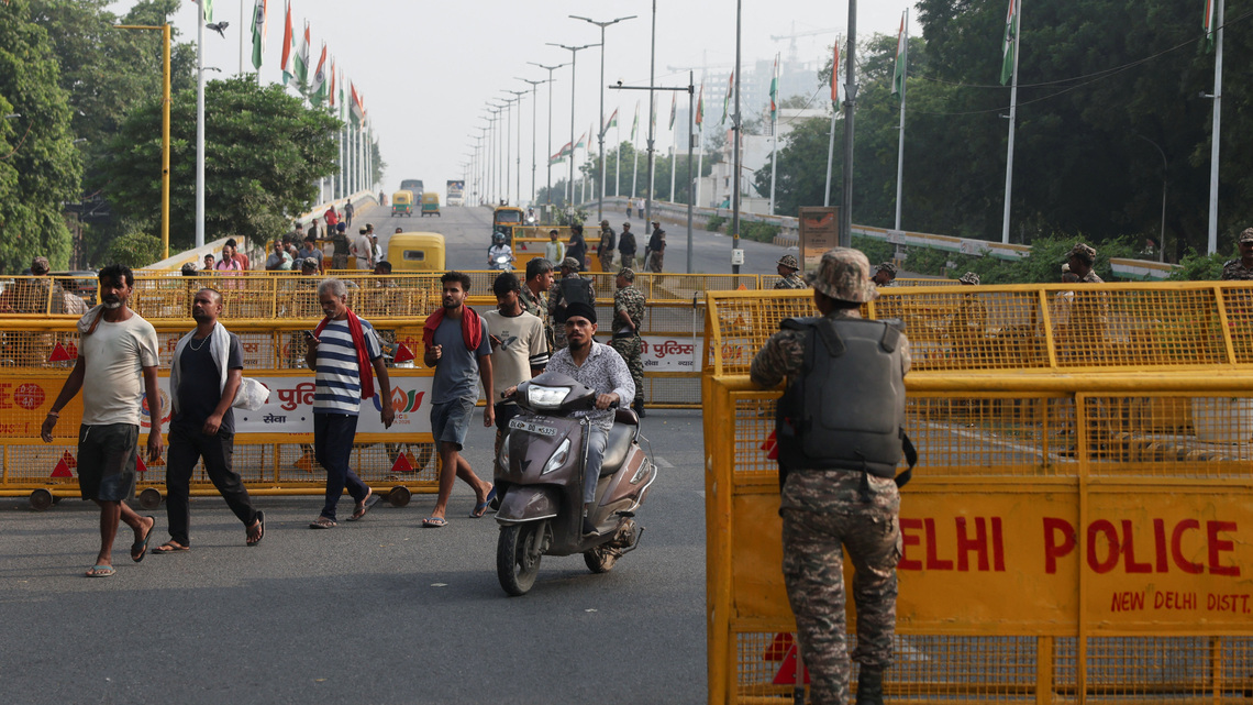 Indian capital braces for second day of protests against poll chief 