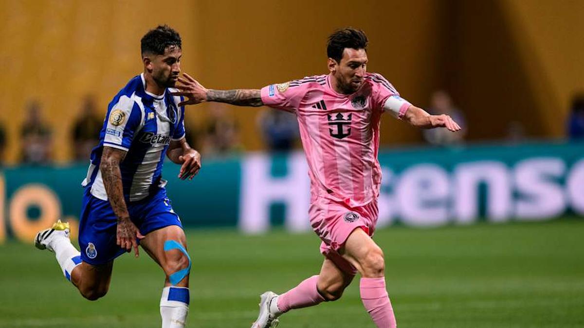 Lionel Messi (right) helped Inter Miami become the first MLS team to beat a European opponent in a competitive fixture. | Marcio Machado/Eurasia Sport Images/Getty Images 