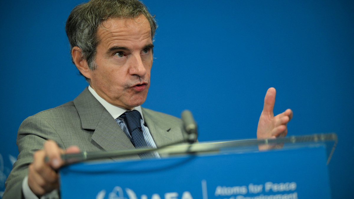 Director General of the International Atomic Energy Agency (IAEA) Raffael Grossi speaks to the media on the opening day of his agency’s quarterly Board of Governors meeting in Vienna, Austria, June 8, 2026. REUTERS/Elisabeth Mandl