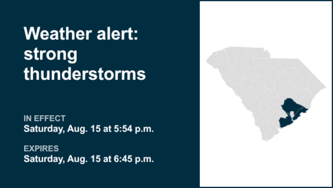 UPDATE: Weather alert in place for Lowcountry Saturday evening 