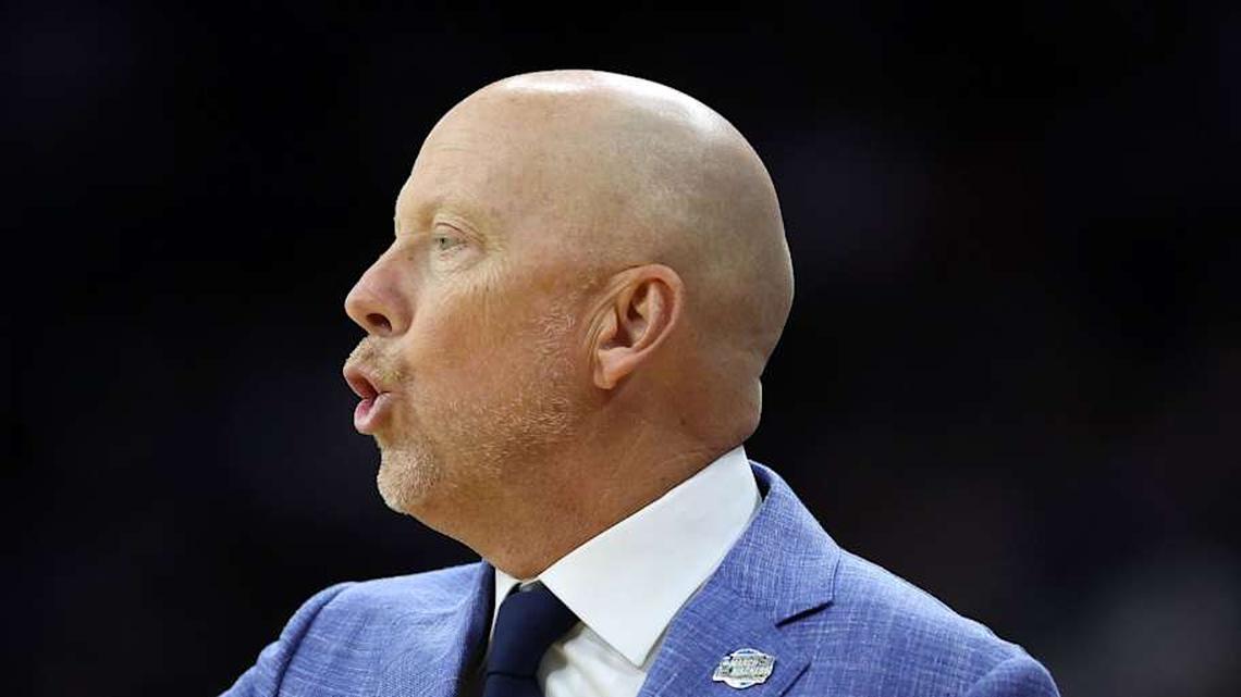  Mar 20, 2026; Philadelphia, PA, USA; UCLA Bruins head coach Mick Cronin reacts in the first half during a first round game of the men's 2026 NCAA Tournament at Xfinity Mobile Arena. Mandatory Credit: Bill Streicher-Imagn Images | Bill Streicher-Imagn Images 