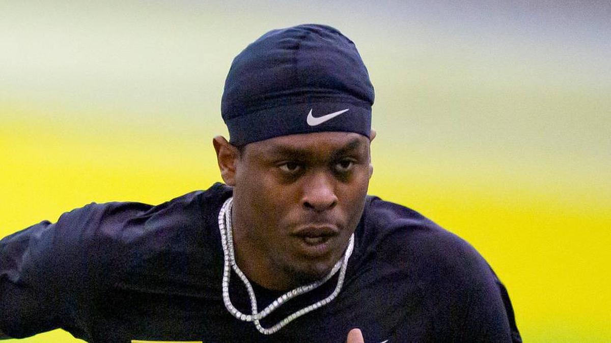  Oregon wide receiver Malik Benson runs during Oregon Pro Day on March 17, 2026, at the Moshofsky Center in Eugene, Oregon. | Ben Lonergan/The Register-Guard / USA TODAY NETWORK via Imagn Images 